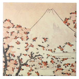 Azulejo De Cerâmica Fuji sobre Sakura
