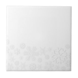 Azulejo De Cerâmica Fundo Branco Floco de Neve