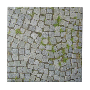 Azulejo De Cerâmica Fundo da textura da estrada do Cobblestone