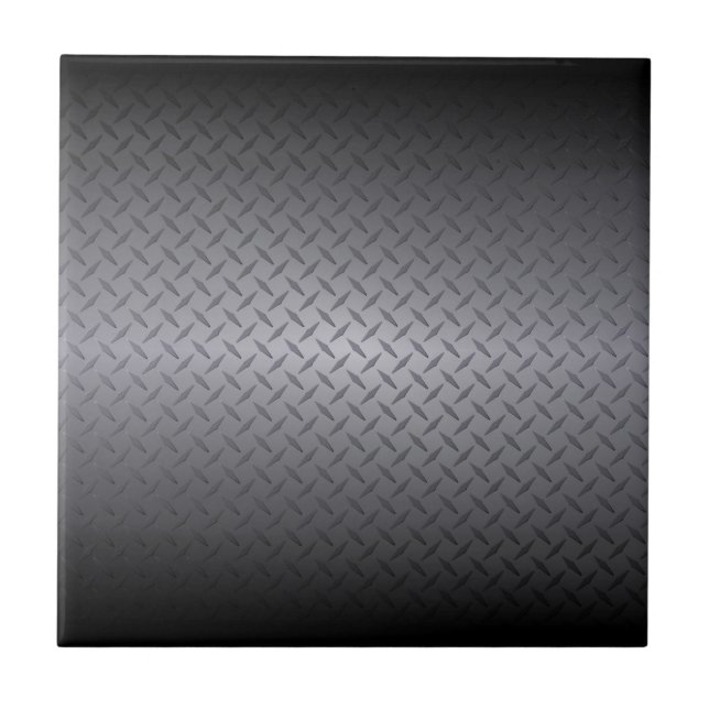 Azulejo De Cerâmica Fundo de aço preto-e-Cinza em lâmina de aço (Frente)