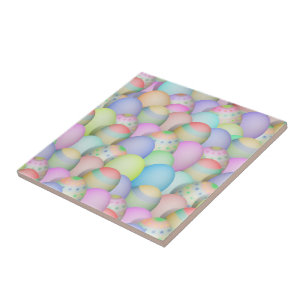 Azulejo De Cerâmica Fundo de Ovos de Páscoa Coloridos
