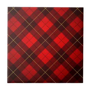 Azulejo De Cerâmica Fundo do tartan de Wallace