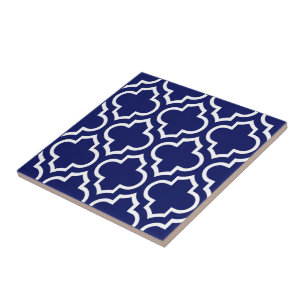 Azulejo De Cerâmica Fundo faça-você-mesmo padrão Quatrefoil marroquino