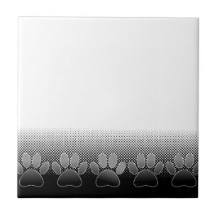 Azulejo De Cerâmica Fundo Gradiente de Patas Preto e Branco