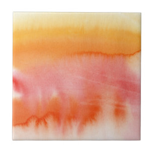 Azulejo De Cerâmica Fundo pintado mão 17 da aguarela abstrata