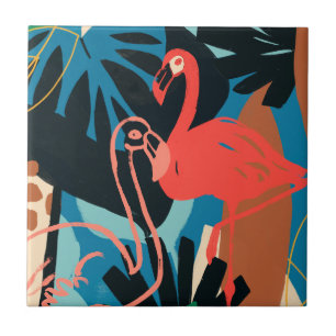 Azulejo De Cerâmica Funky Flamingo