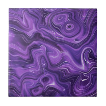 Funky Groovy Na moda Purple Curves Marble 6-6