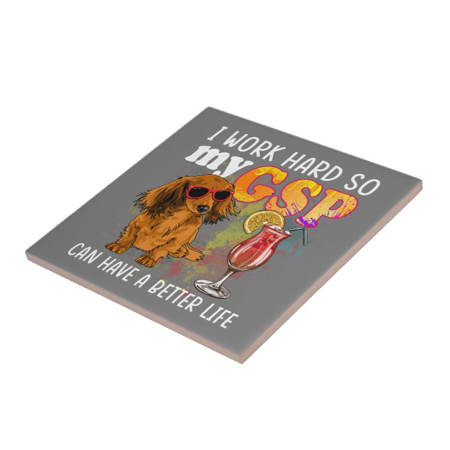 Azulejo De Cerâmica Funny German Shorthaired Pointer Gifts GSP Lover (Lateral)