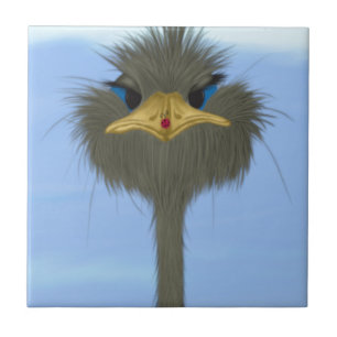 Azulejo De Cerâmica Funny Ostrich George E O Bonitinho Ladybug