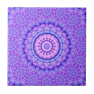 Azulejo De Cerâmica Fusão da mandala clara