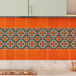 Azulejo De Cerâmica Fusão Floral Moderna Mexicano Espanhola