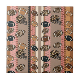 Azulejo De Cerâmica Fútbol Coquette Arco Iris Estampa Leopardo (3)