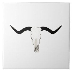 Azulejo De Cerâmica Gado ocidental de Longhorn do tema
