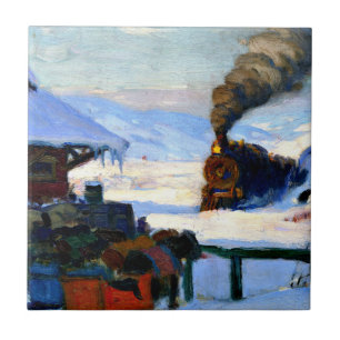 Azulejo De Cerâmica Gagnon - The Train, Baie-Santo-Paul
