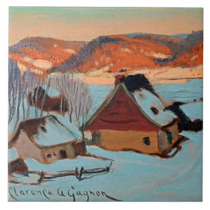 Azulejo De Cerâmica Gagnon - Twilight - Winter in Quebec