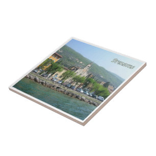 Azulejo De Cerâmica GAL019 BRENZONE, Lago Garda, Itália,