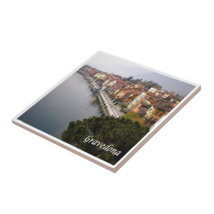 Azulejo De Cerâmica GAL044 GRAVEDONA, Lago Como, Itália,