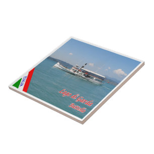 Azulejo De Cerâmica GAL060 LAKE GARDA, Boat, Itália,