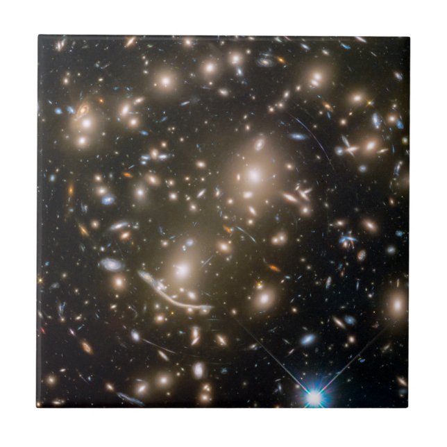 Azulejo De Cerâmica Galaxy Cluster Abell 370 (Frente)