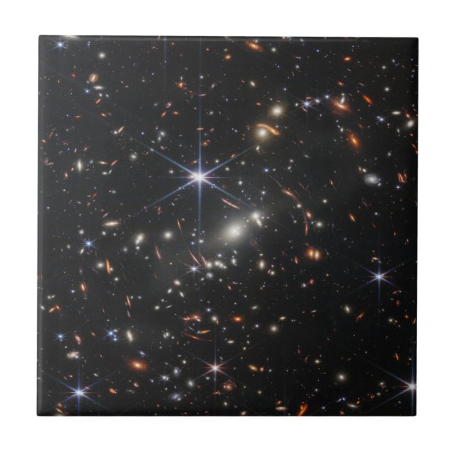 Azulejo De Cerâmica Galaxy Cluster Smacs 0723. (Frente)