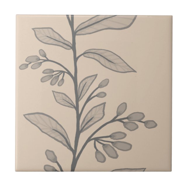 Azulejo De Cerâmica Galeria de Grandes Cinzas Botânicas Delicadas L5 (Frente)