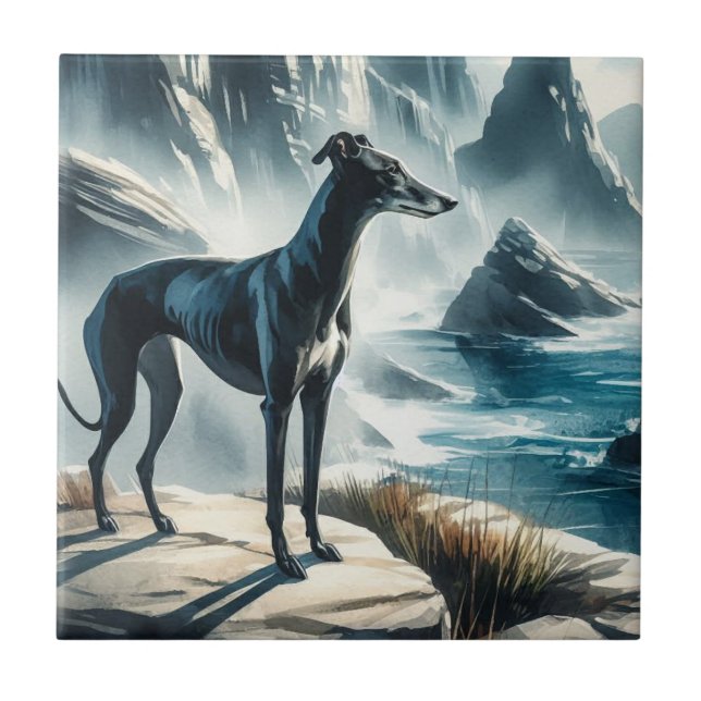 Azulejo De Cerâmica Galgo-inglês (Frente)