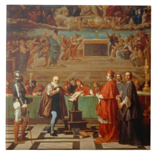 Azulejo De Cerâmica Galileo Galilei (1564-1642) antes dos membros do