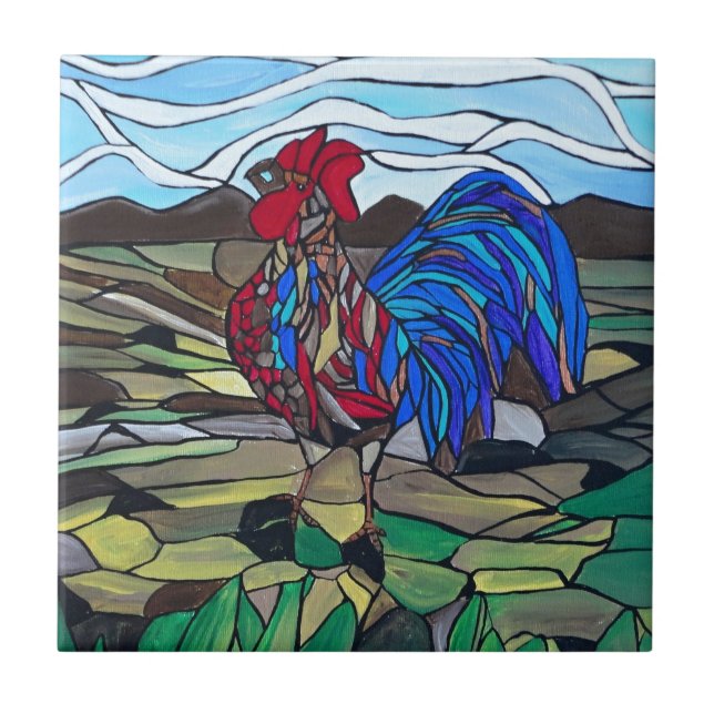 Azulejo De Cerâmica Galo do país (Frente)