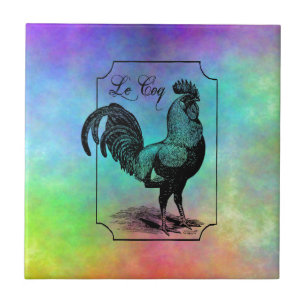Azulejo De Cerâmica Galo Vintage Pastel