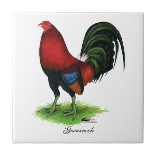 Azulejo De Cerâmica Gamecock: Escuro - vermelho