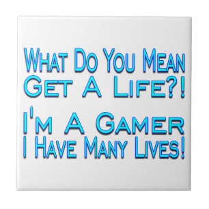 Azulejo De Cerâmica Gamer de muitas vidas