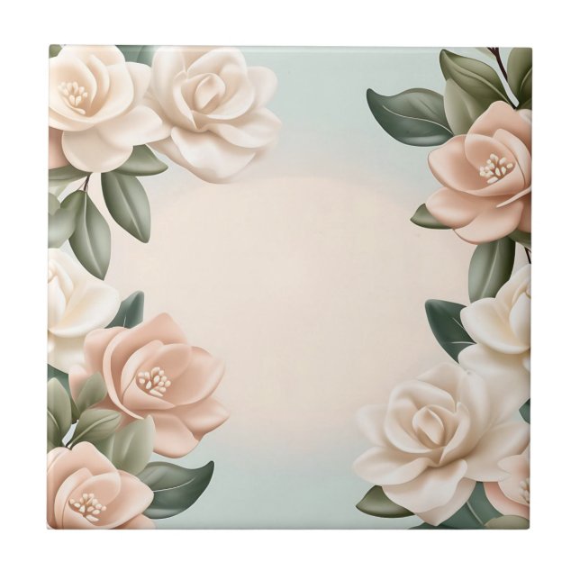 Azulejo De Cerâmica Gardenia Inspirou Dreamy Pastel (Frente)