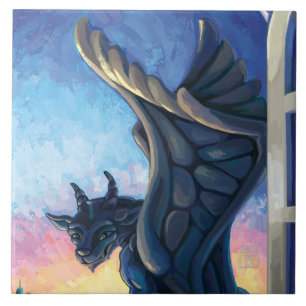 Azulejo De Cerâmica Gargoyle Guardian