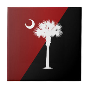 Azulejo De Cerâmica Garnet e Palmetto Preto