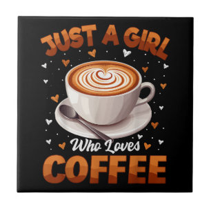 Azulejo De Cerâmica Garotas Do Café Apenas Uma Menina Que Ama Café