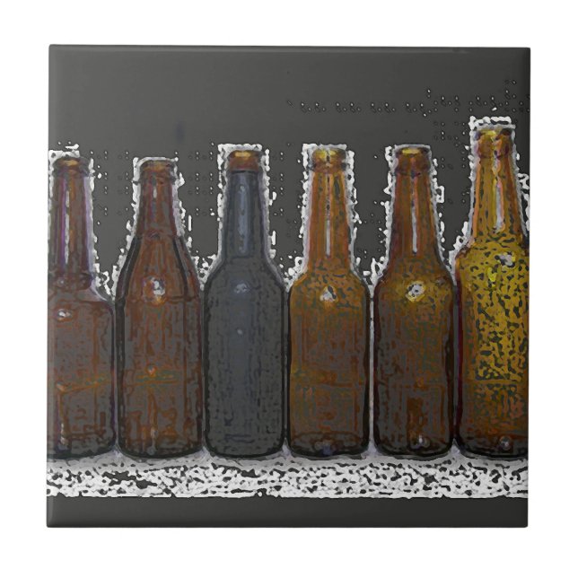 Azulejo De Cerâmica Garrafas de cerveja (Frente)