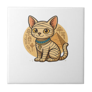 Azulejo De Cerâmica Gatinho de Mamãe � Arte do Antigo Egito Camiseta O