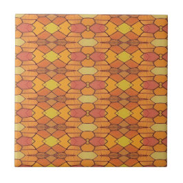 Azulejo De Cerâmica Gatinho design amarelo alaranjado, geométrico