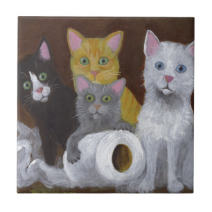 Azulejo De Cerâmica Gatinhos Reproduzíveis