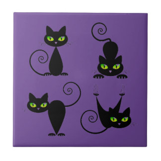 Azulejo De Cerâmica Gatinhos travessos