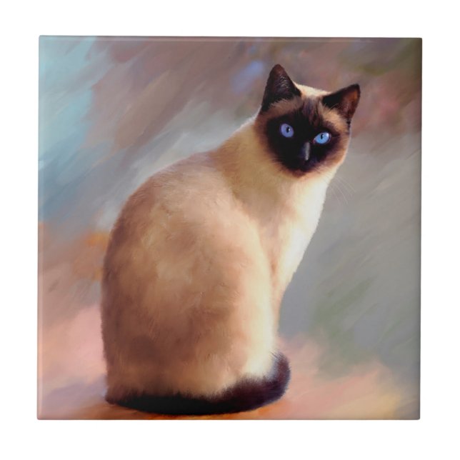 Azulejo De Cerâmica Gato 613 6x6 siamese (Frente)