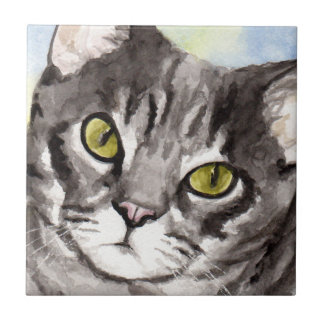 Azulejo De Cerâmica Gato de cinza