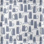 Azulejo De Cerâmica Gato de Cinza Divertido<br><div class="desc">Gatos de cinza de aquarelas bonitos. Arte original de Nic Squirrell. Perfeito para amantes de os animais.</div>