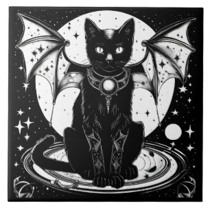 Azulejo De Cerâmica Gato de Gato Cósmico Gato I