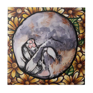 Azulejo De Cerâmica Gato De Gato De Calico Diluído