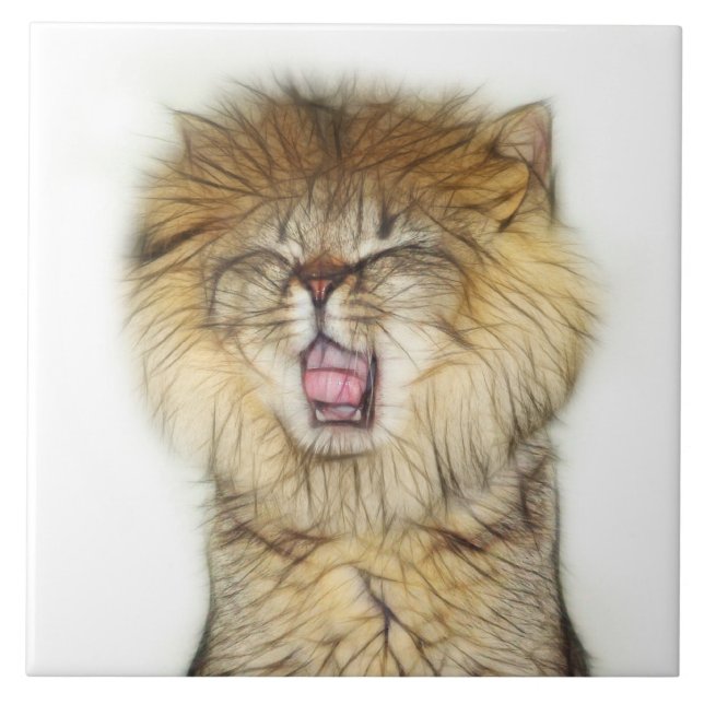 Azulejo De Cerâmica Gato de leão (Frente)