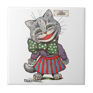 Azulejo De Cerâmica Gato de riso, Louis Wain