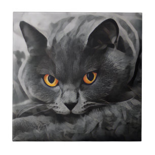 Azulejo De Cerâmica Gato de Shorthair