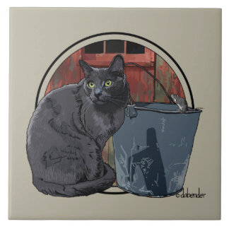 Azulejo De Cerâmica Gato do celeiro