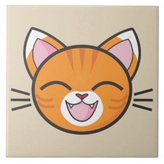 Azulejo De Cerâmica gato feliz